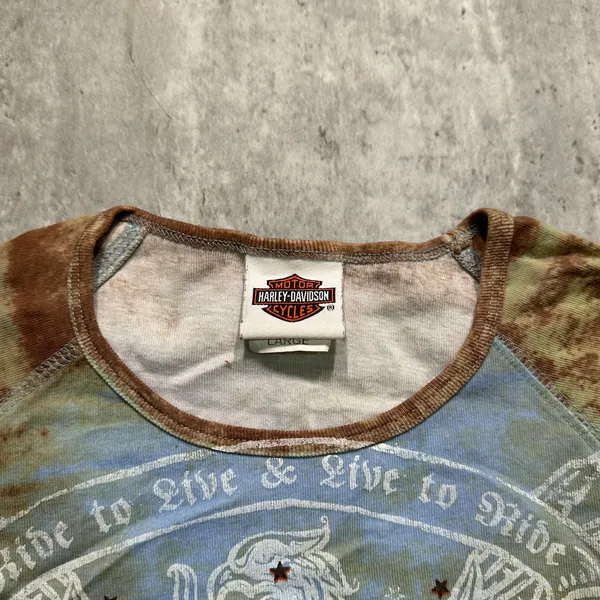 Harley Davidson Vintage y2k Shirt Multi Color - Image 4
