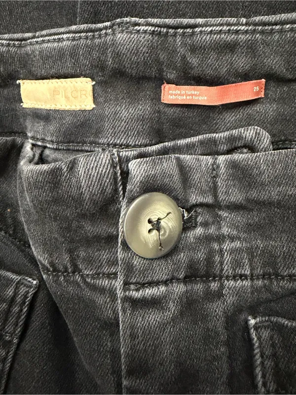 Pilcro Anthropologie The Skipper Black Wide Leg Jeans - Image 3