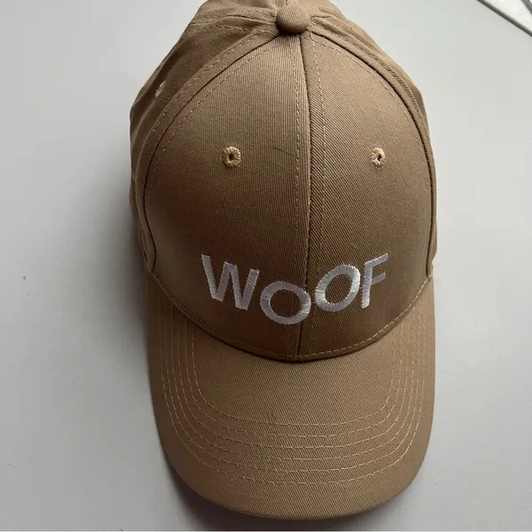 Tan 'Woof' Baseball Cap - Image 3