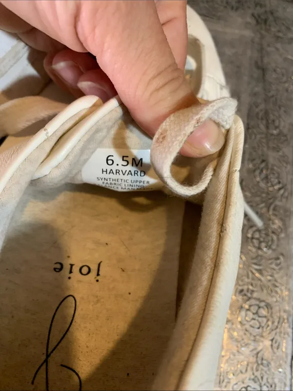 Joie White Leather Sneakers Size 6.5 - Image 2