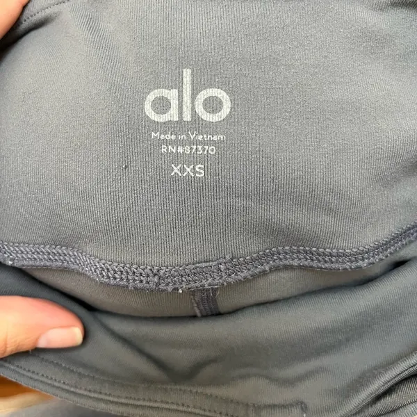 ALO Yoga Charcoal gray Ribbed moto Leggings size xxs‎ - Image 9