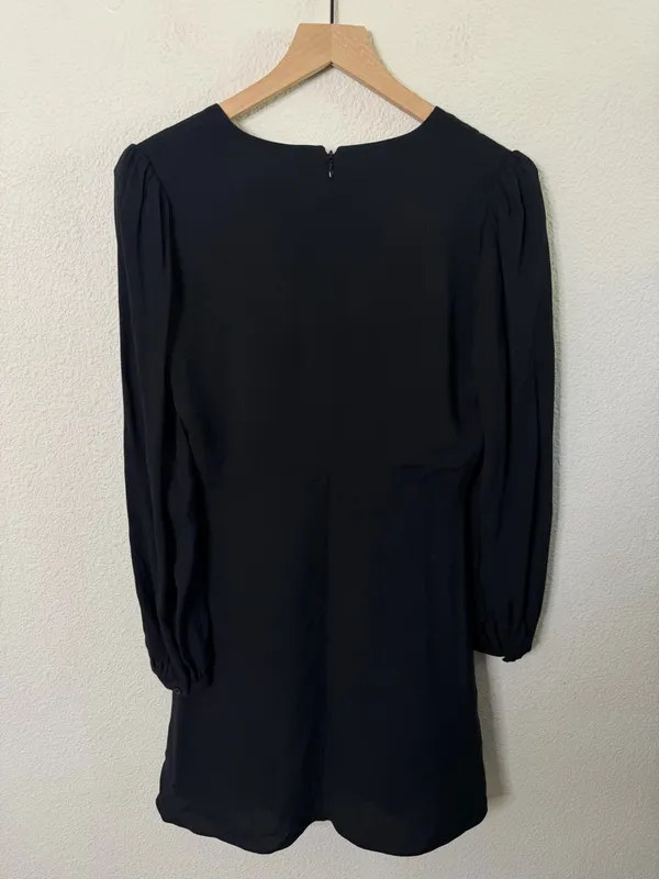 Aritzia Sunday Best Grayson Dress Little Black Dress Long Sleeve‎ Womens Size 6 - Image 6