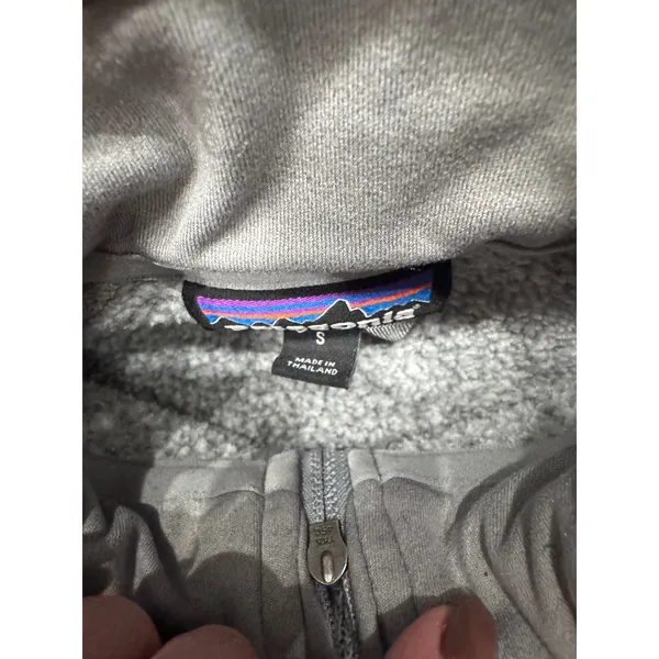 Patagonia Better Sweater‎ Quarter Zip Fleece Pullover Gray Knit Cozy Size S - Image 4