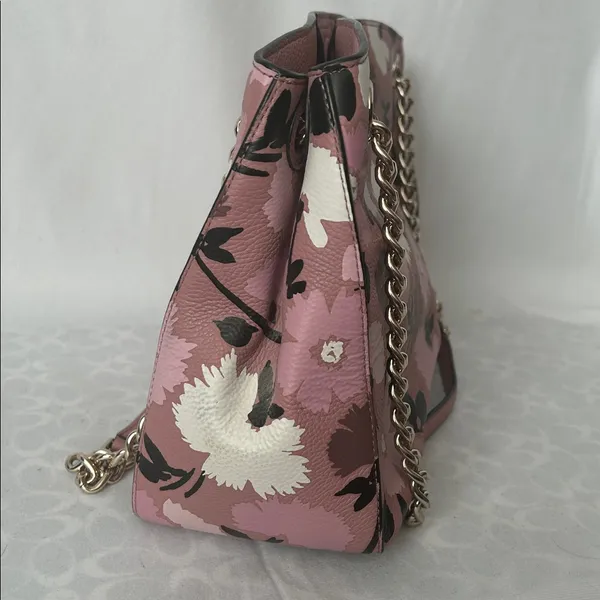 Kate Spade NY Briar Lane Gala Pink/Cream Floral Leather Shoulder Bag Purse 🌸🌸 - Image 4