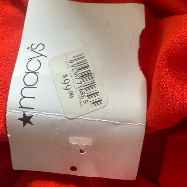 NWT Stunning Morgan Taylor Red Tie Neck Mini‎ Sleeveless Dress Medium - Image 5