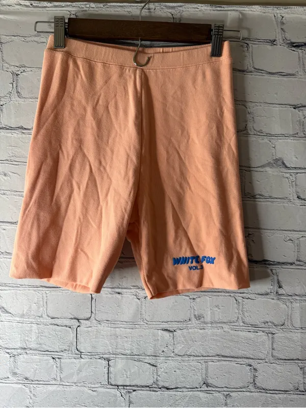 Peach White Fox Volley Bike Shorts small - Image 2
