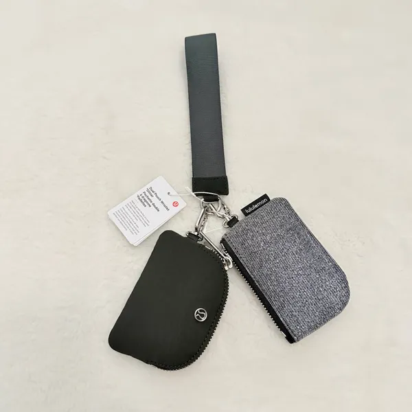 Lululemon Wristlet Dual Pouch Silver/Dark Gray  - Image 2
