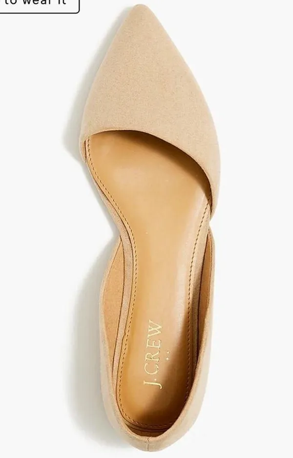 J. Crew Zoe sueded d'Orsay flats Sz10.5 Tan F5310 color saddle slip on pointed - Image 2