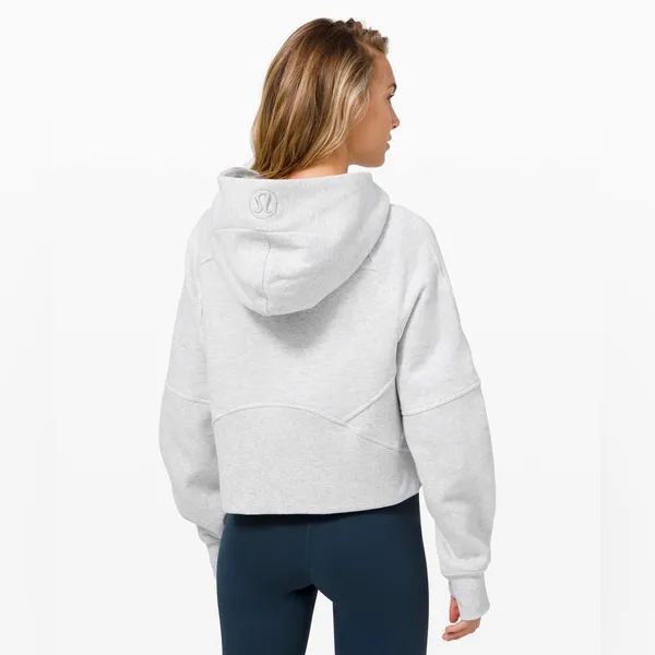 Lululemon Scuba Oversized 1/2 Zip Hoodie Heathered Core Ultra Grey like new - Image 4