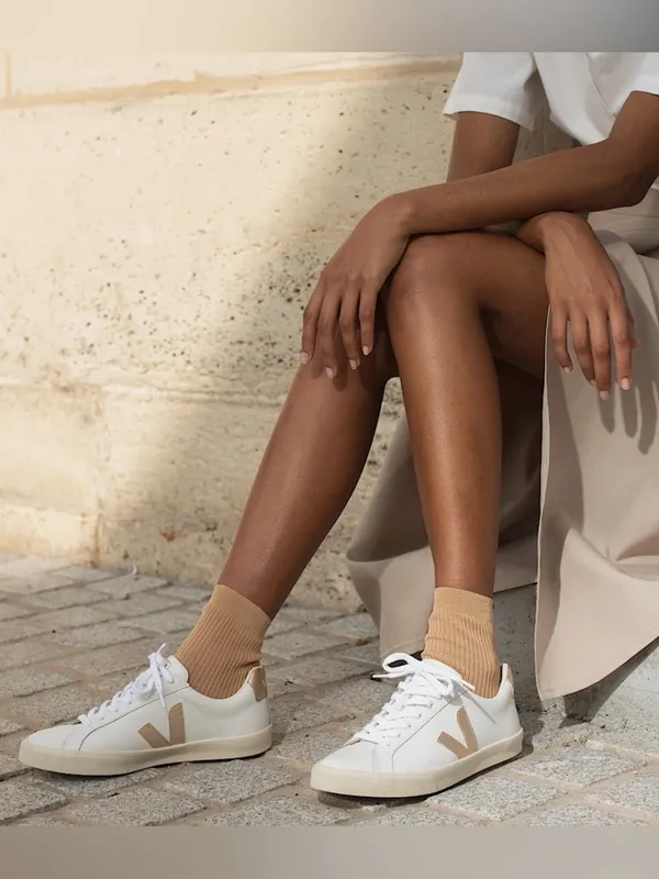 Veja Esplar Leather White Platine Sneakers - Image 2