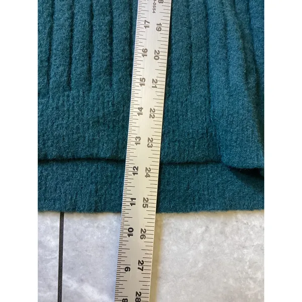 Aerie Women Teal Green Ribbed Knit Oversized Crewneck Sweater Small S/P 1393 - Image 3