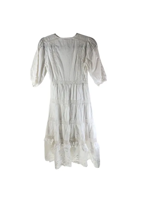 LoveShackFancy For Target White Cotton Tiered Midi Dress Size 2 - Image 2