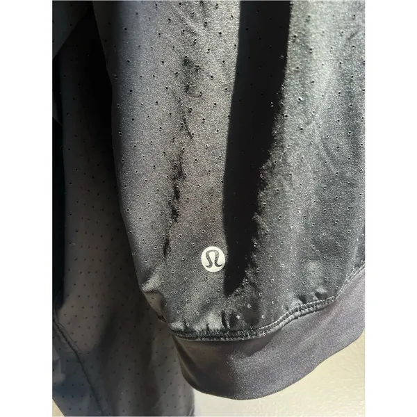 Lululemon Final Lap Jacket Black Perforated Mesh Lightweight Athletic Coat - Image 11