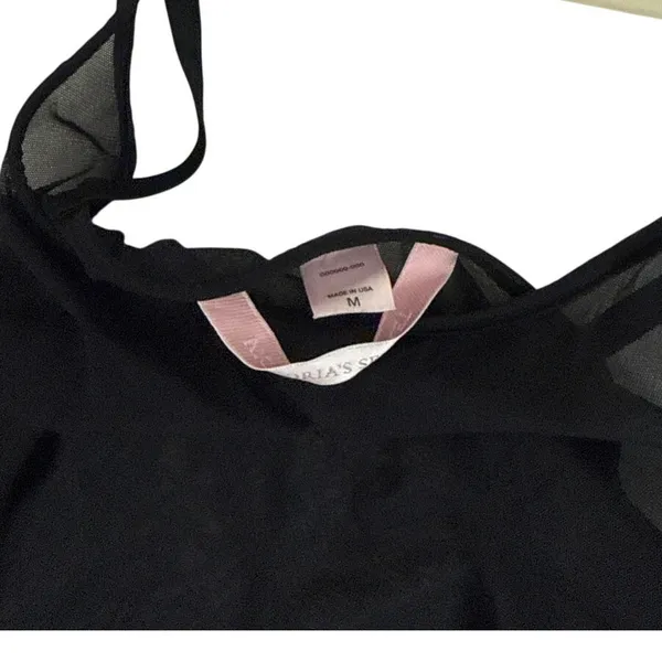 Victoria's Secret Sexy Lingerie Sheer Black Camisole Size Women's Medium - Image 4