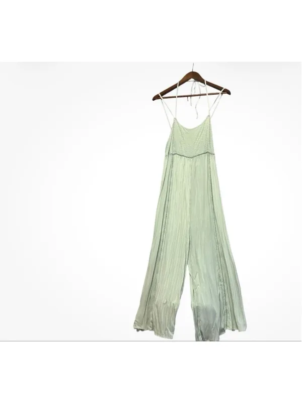 Women's Lilka Light Green Sleeveless Jumpsuit S - Image 3