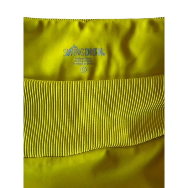 SwingDish Yellow Golf Skort Skirt Shorts Size Small Stretch Athletic Pockets - Image 7