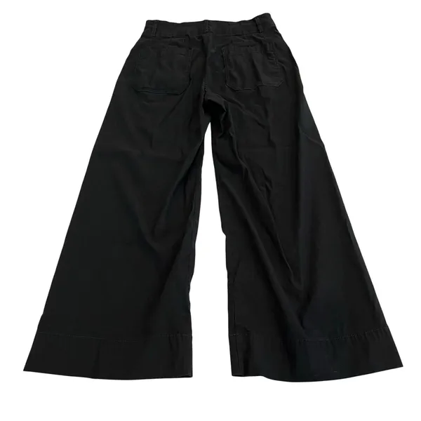 Maeve The Colette Ponte Crop Wide-Leg Pants Black‎ Linen Blend Size 30 - Image 4