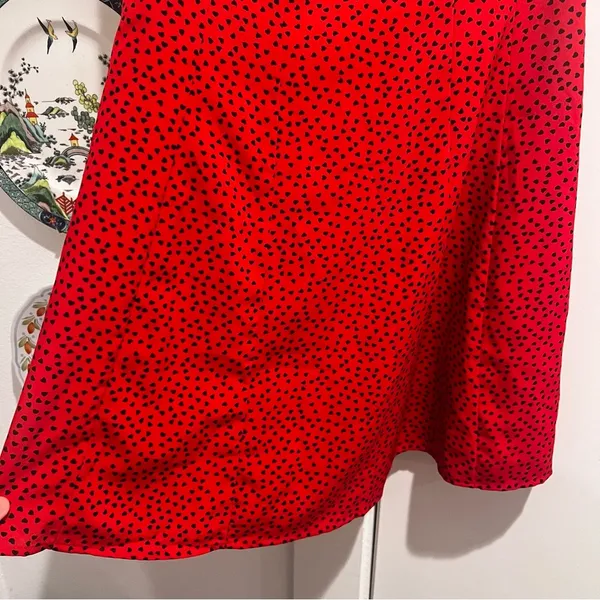 Rihoas Red Hearts Square Neck Mini Dress - Image 3