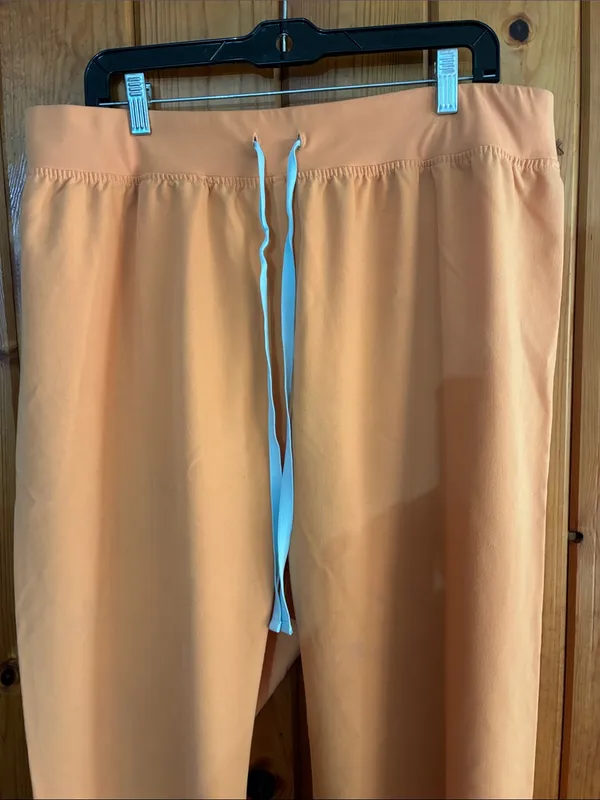 Fig scrub pants Drawstring Lounge Pants orange with gray strings 3XL nurse scrub - Image 2