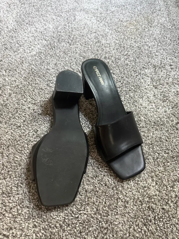 Chunky open toe heels Black Size 7 - Image 3