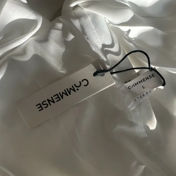 Commense White Dress with Pleated Front - Image 9