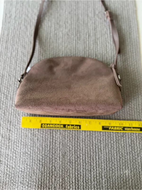 Old Navy Taupe Tan Faux Suede Purse Shoulder Bag NWT - Image 5