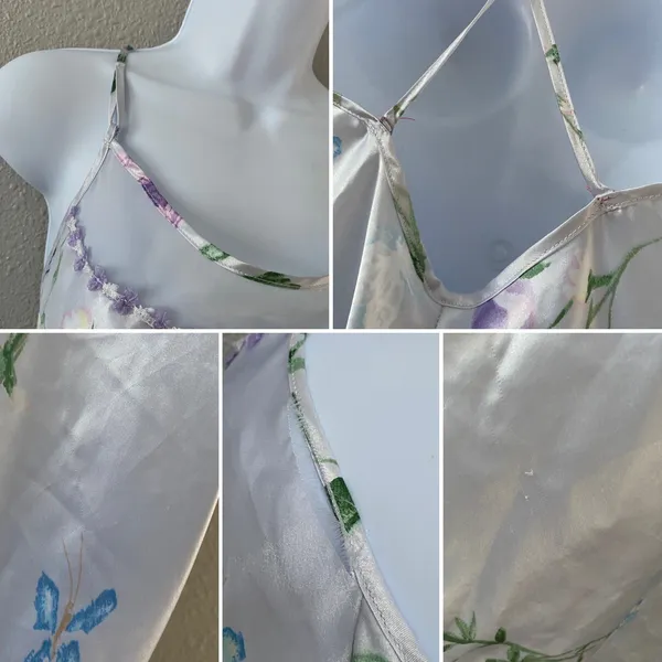 Y2K Fairy Maxi Slip Small 2000s Fairycore‎ Feminine Romantic Summer Casual Satin - Image 5