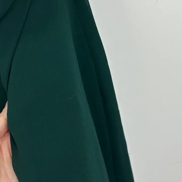 Lauren Ralph Lauren Chiffon One Shoulder Bow Velvet Dress Green Party US 6 NWT - Image 15
