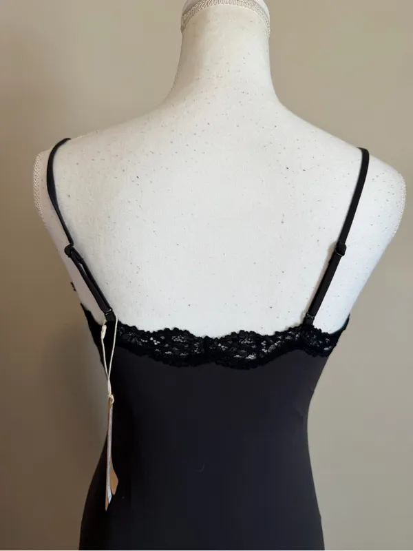 NWT Skims fits everybody long lace slip dress size large in onyx - Image 9