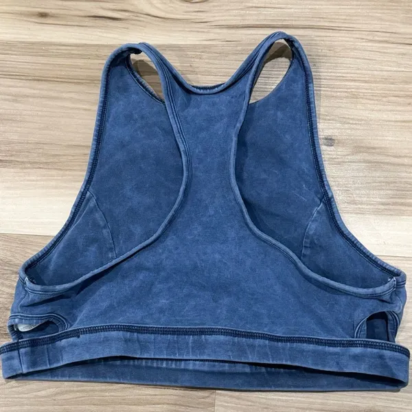 Aerie Blue High Neck Sports Bra Women’s Large - Image 2