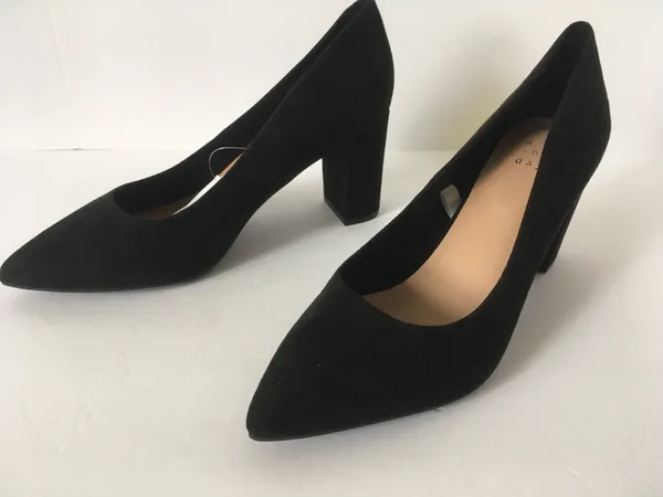 Black Suede Heels, Size 9 - Image 3