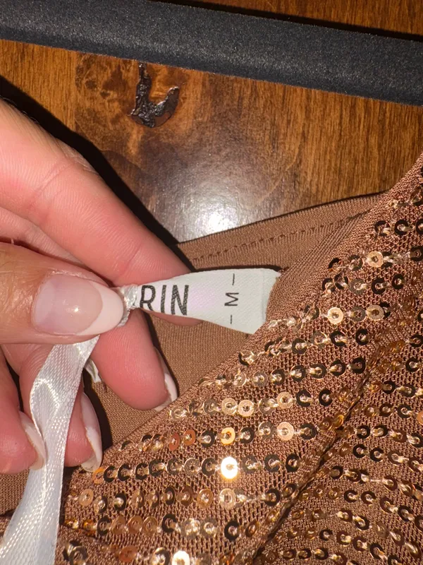 Sequin Dress Gold Size M - Image 4