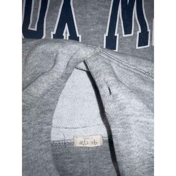 John Galt Silver New York Oversized Hoodie Women OS Cotton Pullover - Image 5