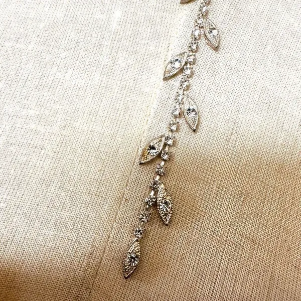 Rhinestone lariat vintage necklace - Image 4