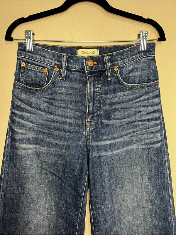 Madewell High‎ Rise Wide Leg Crop Denim Jeans - Image 3