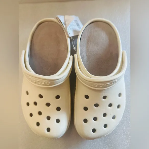 Crocs Literate Clog Size M4/W6 204592-0DD Off White NWT On Wheels - Image 2
