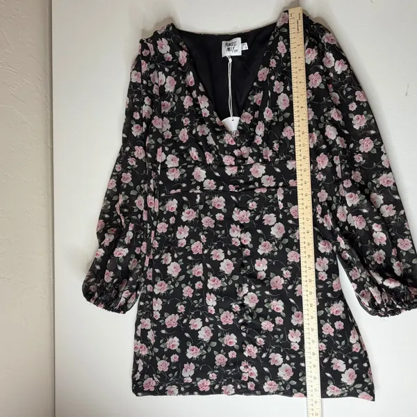 NWT Princess Polly Darlia Floral Mini‎ Dress Size 6 Black Coquette Dark Romantic - Image 10
