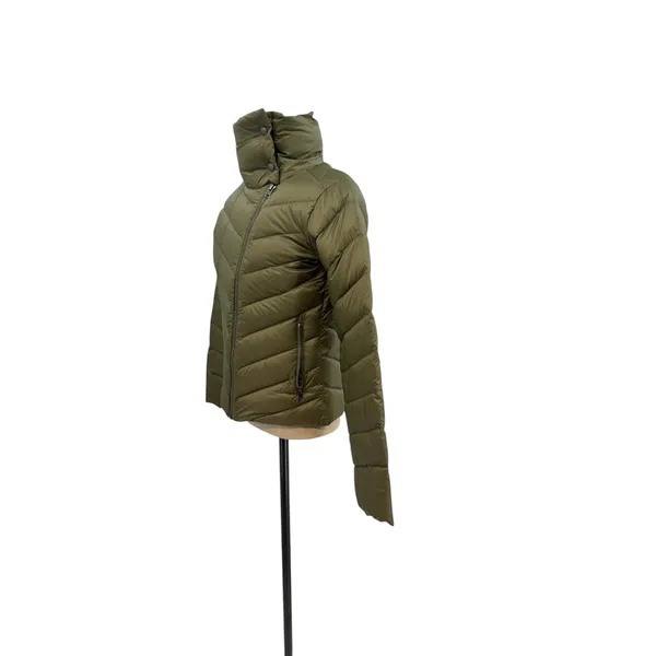 Patagonia Prow Jacket Olive Green Down Puffer Coat Womens Zip‎ Warm Small - Image 7
