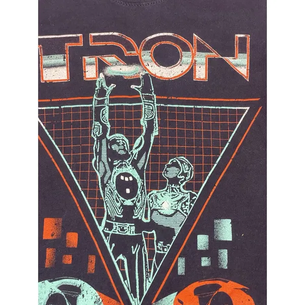 Tron Disney‎ Movie Size M Navy Blue Cotton T Shirt Bin11 - Image 3