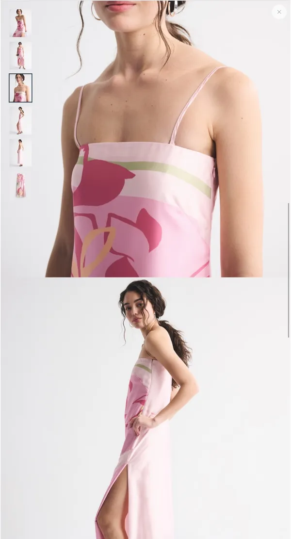 Abercrombie Floral Silk Dress Maxi - Image 4