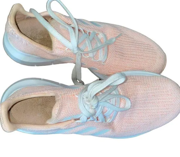 Adidas Swift Three Stripes Running Shoes Barbie Pink with White Sole sz 6.5 - Image 4