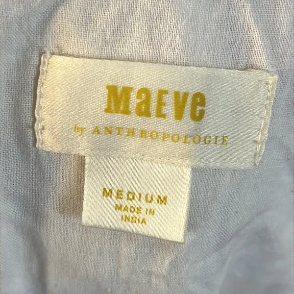 Anthropologie Maeve white and creme patchwork blouse - Image 7