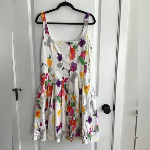 Lauren Ralph Lauren‎ Dress Women's 14 Multi Color Floral Fit & Flare Sleeveless - Image 2