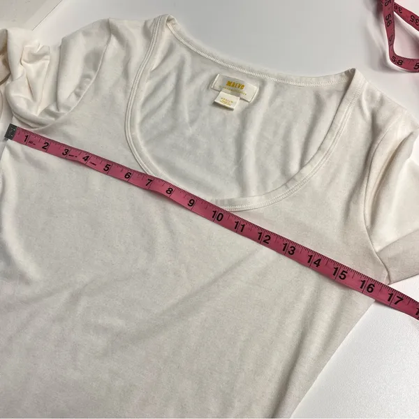 Imperfect Maeve by Anthropologie top long sleeved cream scoop neck‎ top minimal - Image 7