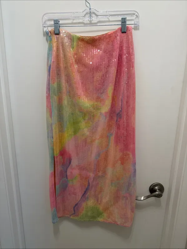 Hutch Rainbow MIDI sequin skirt - Image 3
