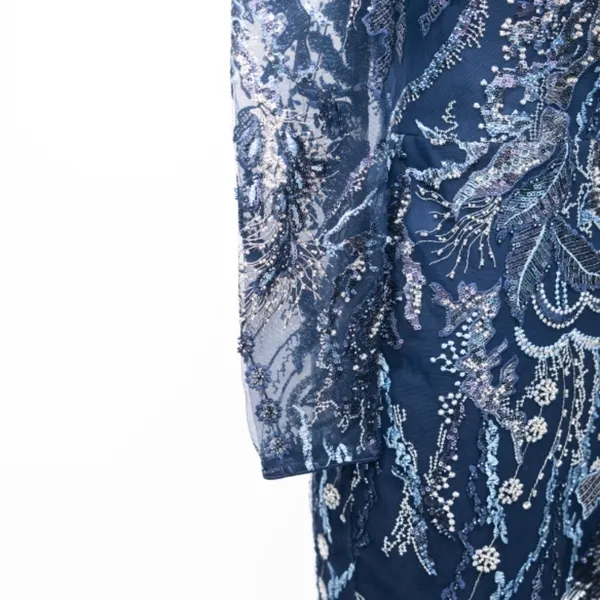 Dress‎ The Population | New! Elegant Navy Sophia Dress with Embroidered Sequins - Image 6