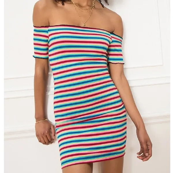 NEW Superdown Trisha Mini Dress in Rainbow Size Small‎ - Image 3