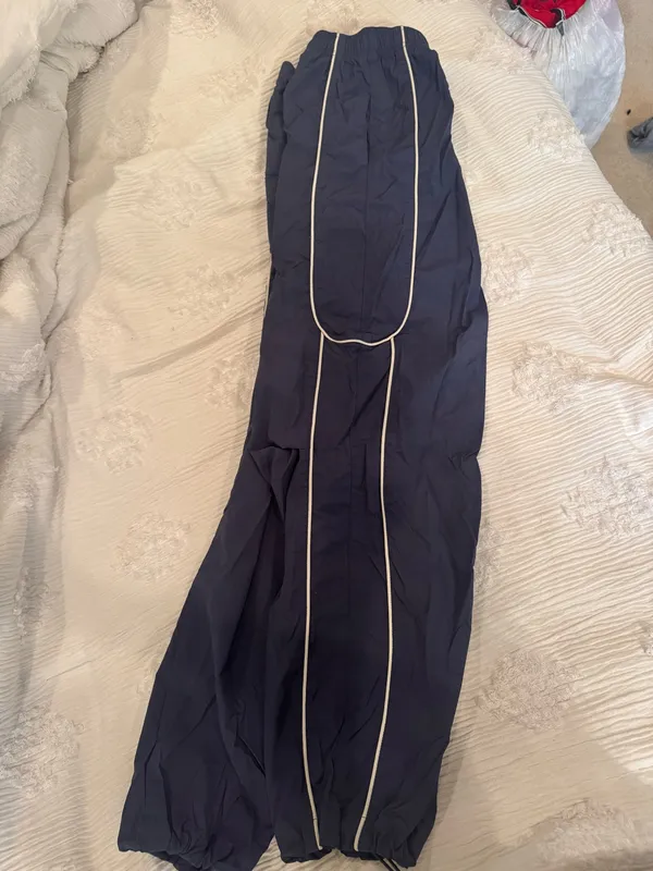 BDG Urban Outfitters Navy Nylon Baggy Pants - Image 5