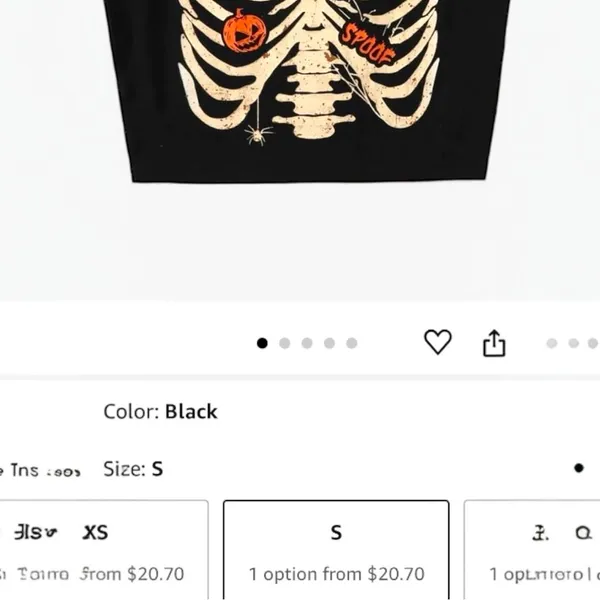 Halloween Cropped Tank Top• Small•SHEIN• Cotton• - Image 4
