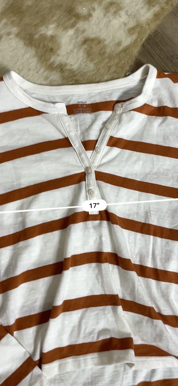 Aerie Striped Henley Long Sleeve Top - Image 3